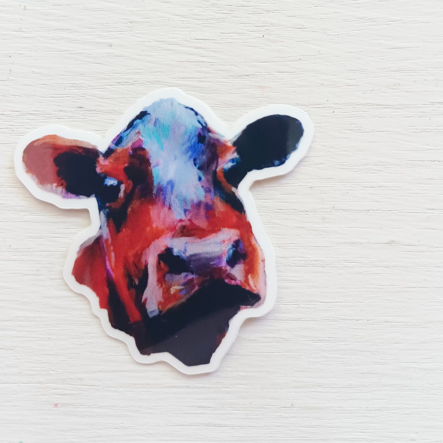 curious cow || vinyl clear sticker - bellajoie