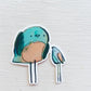 a pair of peachy birds || vinyl matte sticker - bellajoie