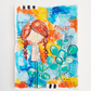 cora, mixed media abstract figurative original painting, Bella Joie Art, free shipping