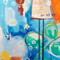 cora, abstract figurative mixed media original painting, close up detail, Bella Joie Art