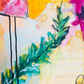 daphne, abstract figurative mixed media original painting, close up detail, Bella Joie Art