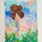 dorothea, abstract figurative mixed media original painting, Bella Joie Art, free shipping