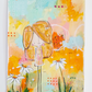 elle, abstract figurative mixed media original painting, Bella Joie Art, free shipping