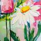 eloise, abstract figurative mixed media original painting, close up detail, Bella Joie Art