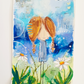 Estelle, mixed media abstract figurative original painting, Bella Joie Art, free shipping
