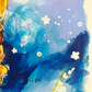 Estelle, mixed media original painting, close up detail, Bella Joie Art
