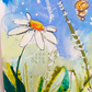 Estelle, mixed media original painting, close up detail, Bella Joie Art