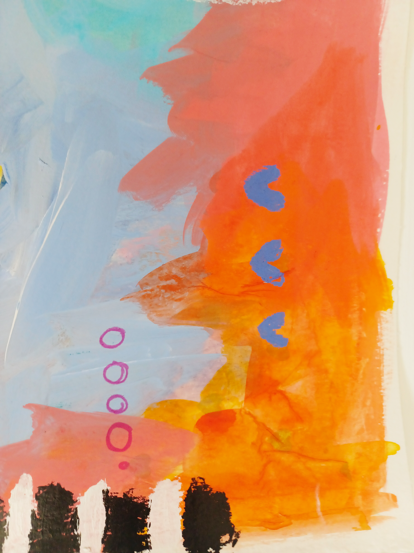 Genevieve, mixed media original painting, close up detail, Bella Joie Art