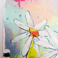 Genevieve, mixed media original painting, close up detail, Bella Joie Art