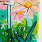 Harriet, mixed media original painting, close up detail, Bella Joie Art