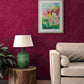 Harriet, mixed media abstract figurative original painting, mock up in dark themed room, Bella Joie Art