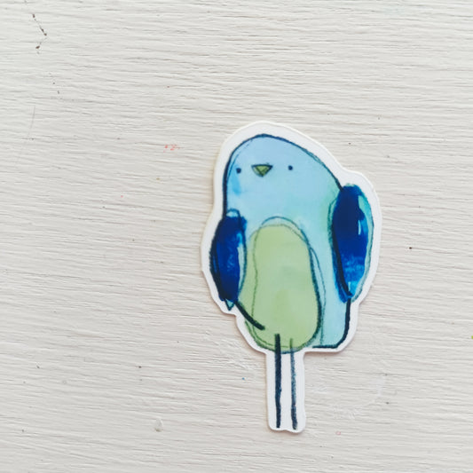 little blue birdie || vinyl matte sticker - bellajoie