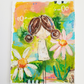 Phoebe, mixed media abstract figurative original painting, Bella Joie Art, free shipping