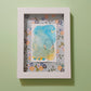 elsie, framed mixed media original abstract owl sketch, Bella Joie Art, free shipping