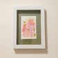 Lucille, framed mixed media original abstract owl sketch, Bella Joie Art, free shipping