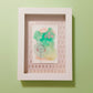 Minnie, framed mixed media original abstract owl sketch, Bella Joie Art, free shipping